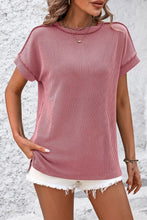 Load image into Gallery viewer, Striped Round Neck Short Sleeve T-Shirt