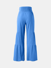 Load image into Gallery viewer, Tied Ruched Wide Leg Pants