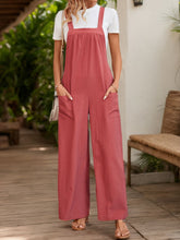 Load image into Gallery viewer, Square Neck Wide Strap Overalls