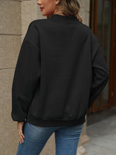Load image into Gallery viewer, V-Neck Long Sleeve Dropped Shoulder Sweatshirt
