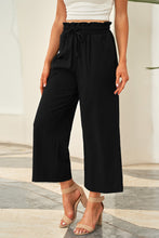 Load image into Gallery viewer, Drawstring Paperbag Waist Wide Leg Pants