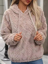 Load image into Gallery viewer, Drawstring Long Sleeve Plush Hoodie