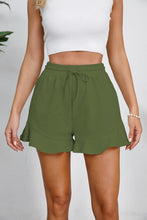 Load image into Gallery viewer, Full Size Drawstring Ruffle Hem Shorts