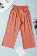 Load image into Gallery viewer, Drawstring Paperbag Waist Wide Leg Pants