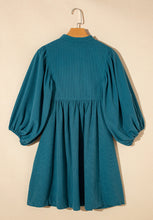 Load image into Gallery viewer, Corduroy Quarter Snap Three-Quarter Sleeve Dress