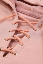 Load image into Gallery viewer, Lace Up Long Sleeve Hoodie