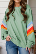 Load image into Gallery viewer, Contrast Round Neck Long Sleeve Sweatshirt