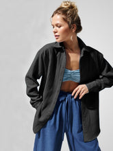 Load image into Gallery viewer, Textured Collared Neck Long Sleeve Shirt