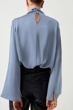Load image into Gallery viewer, Cutout Turtleneck Long Sleeve Blouse