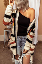 Load image into Gallery viewer, Striped Open Front Longline Cardigan