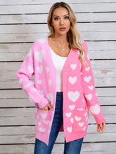 Load image into Gallery viewer, Angel Wings Heart Open Front Long Sleeve Cardigan