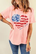 Load image into Gallery viewer, Heart Round Neck Short Sleeve T-Shirt