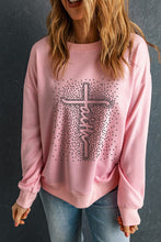 Load image into Gallery viewer, Graphic Round Neck Long Sleeve Sweatshirt