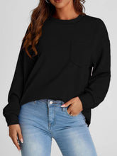 Load image into Gallery viewer, Full Size Texture Round Neck Long Sleeve Sweatshirt