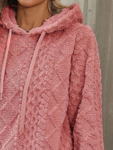 Load image into Gallery viewer, Drawstring Long Sleeve Plush Hoodie