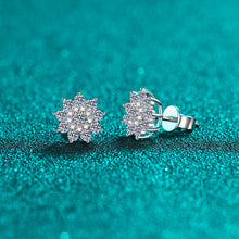 Load image into Gallery viewer, 925 Sterling Silver Moissanite Zircon Stud Earrings