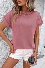 Load image into Gallery viewer, Striped Round Neck Short Sleeve T-Shirt