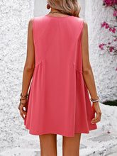 Load image into Gallery viewer, V-Neck Sleeveless Mini Dress