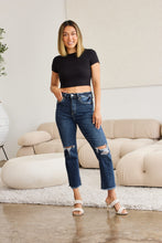 Load image into Gallery viewer, RFM Crop Dylan Full Size Tummy Control Distressed High Waist Raw Hem Jeans