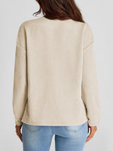 Load image into Gallery viewer, Full Size Texture Round Neck Long Sleeve Sweatshirt
