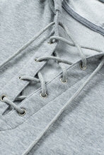 Load image into Gallery viewer, Lace Up Long Sleeve Hoodie