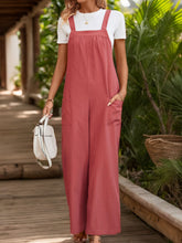 Load image into Gallery viewer, Square Neck Wide Strap Overalls