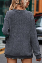 Load image into Gallery viewer, Glitter Ghost Round Neck Long Sleeve Sweatshirt