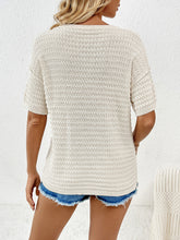 Load image into Gallery viewer, Round Neck Half Sleeve Knit Top