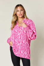 Load image into Gallery viewer, Double Take Full Size Printed Smocked Long Sleeve Blouse