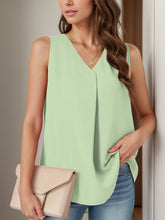 Load image into Gallery viewer, Full Size Ruched V-Neck Tank