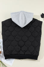 Load image into Gallery viewer, Drawstring Zip Up Hooded Vest Coat