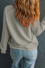 Load image into Gallery viewer, Letter Graphic Round Neck Long Sleeve Sweatshirt