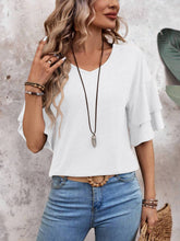 Load image into Gallery viewer, V-Neck Half Sleeve Blouse