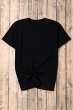 Load image into Gallery viewer, Rhinestone Heart Round Neck Short Sleeve T-Shirt