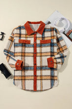 Load image into Gallery viewer, Plus Size Plaid Button Down Jacket