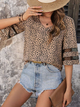 Load image into Gallery viewer, Printed V-Neck Half Sleeve Blouse