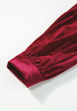 Load image into Gallery viewer, Ruffle Hem Slit V-Neck Long Sleeve Dress