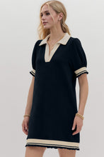 Load image into Gallery viewer, Oh Frill Contrast Trim Johnny Collar Short Sleeve Mini Dress