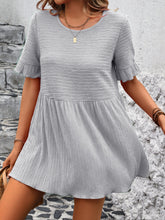 Load image into Gallery viewer, Round Neck Short Sleeve Blouse