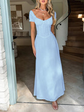 Load image into Gallery viewer, Devine Sweetheart Neck Short Sleeve Maxi Dress