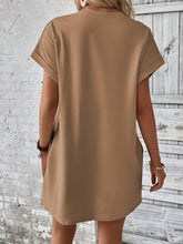 Load image into Gallery viewer, Round Neck Short Sleeve Mini Dress