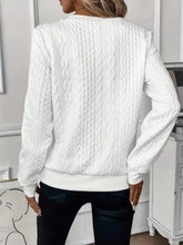 Load image into Gallery viewer, Texture Half Zip Long Sleeve Sweatshirt
