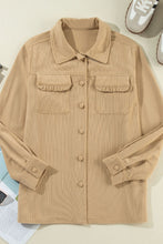 Load image into Gallery viewer, Frill Button Up Long Sleeve Shacket