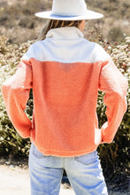 Load image into Gallery viewer, Contrast Half Zip Long Sleeve Sweatshirt