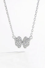 Load image into Gallery viewer, 925 Sterling Silver Zircon Butterfly Pendant Necklace