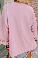 Load image into Gallery viewer, Peace Patch Round Neck Long Sleeve Top