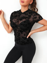 Load image into Gallery viewer, Mock Neck Short Sleeve Top