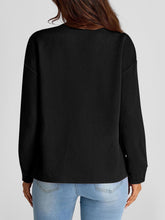 Load image into Gallery viewer, Full Size Texture Round Neck Long Sleeve Sweatshirt
