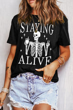 Load image into Gallery viewer, Graphic Round Neck Short Sleeve T-Shirt