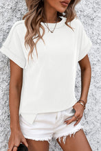 Load image into Gallery viewer, Striped Round Neck Short Sleeve T-Shirt